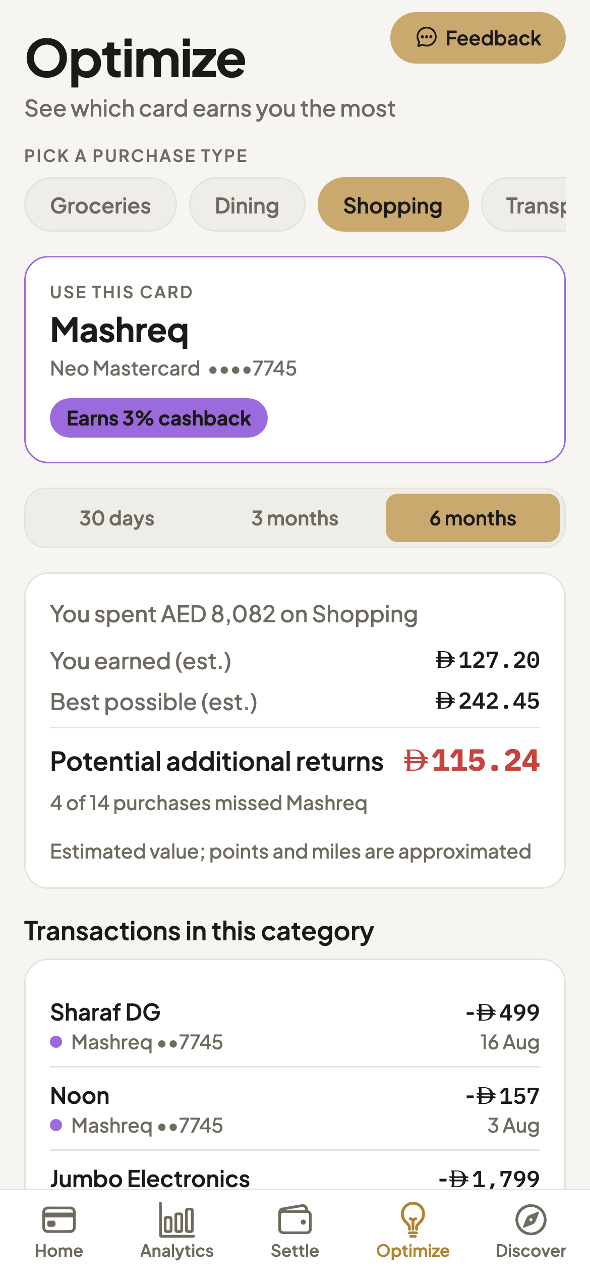 Zadi showing rewards left on the table